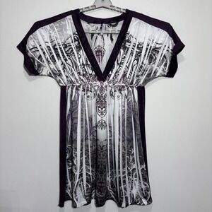 Mi Manchi Kimono Dress Purple‎ White Romantic Goth Fairycore Womens READ